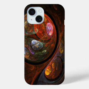 Fluid Connection Abstract Art iPhone 15 Case