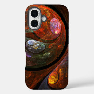 Fluid Connection Abstract Art iPhone 16 Case