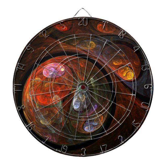 Fluid Connection Abstract Art Dartboard (Front)