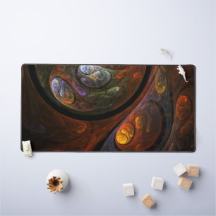 Fluid Connection Abstract Art Desk Mat