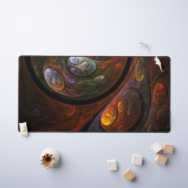 Fluid Connection Abstract Art Desk Mat (Kids Table)