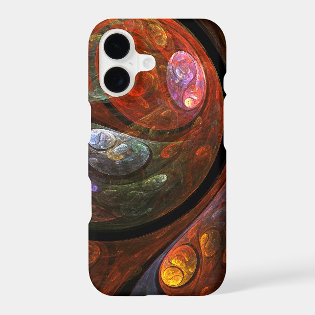 Fluid Connection Abstract Art Glossy iPhone Case (Back)