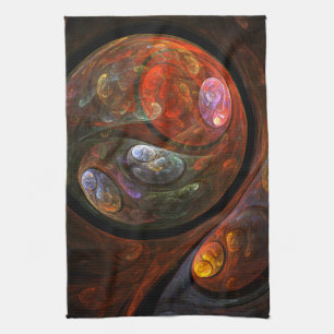 Fluid Connection Abstract Art Kitchen Towel