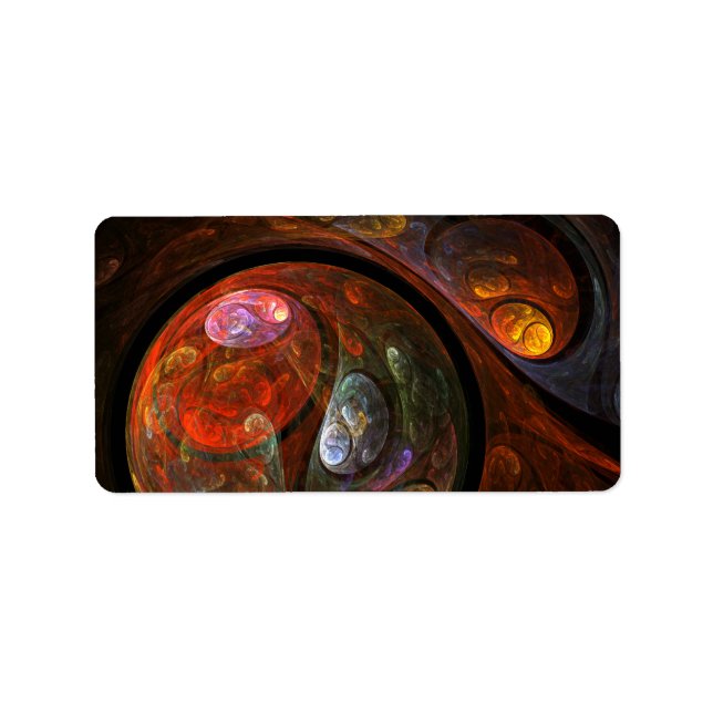 Fluid Connection Abstract Art Label (Front)