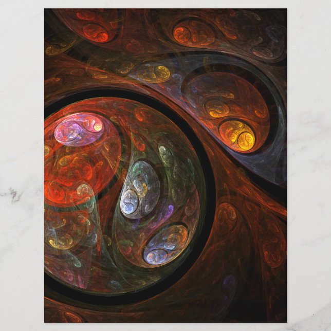 Fluid Connection Abstract Art Letterhead (Front)