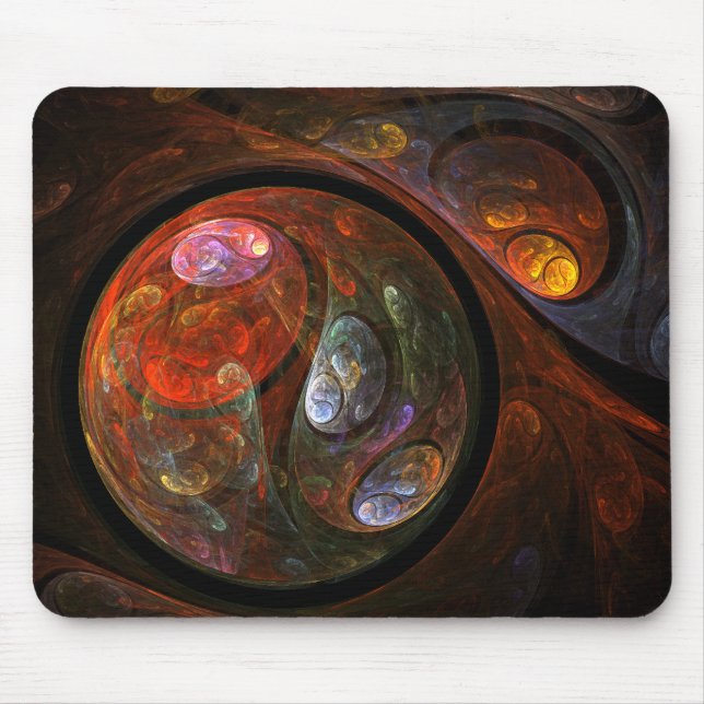 Fluid Connection Abstract Art Mousepad (Front)