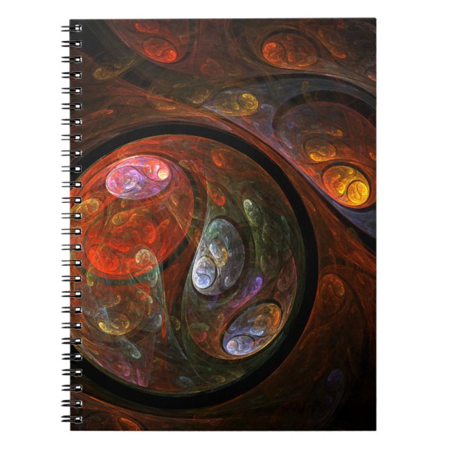 Fluid Connection Abstract Art Notebook (Front)