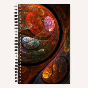 Fluid Connection Abstract Art Notebook