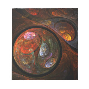 Fluid Connection Abstract Art Notepad