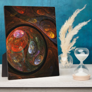 Fluid Connection Abstract Art Plaque