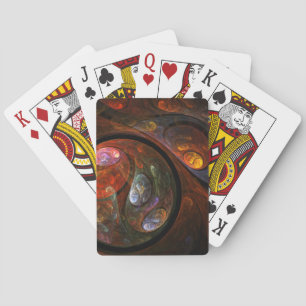 Fluid Connection Abstract Art Playing Cards