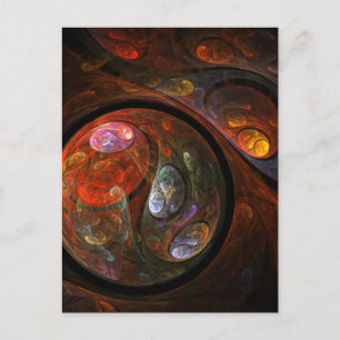 Fluid Connection Abstract Art Postcard