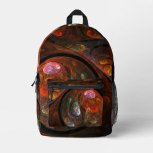 Fluid Connection Abstract Art Printed Backpack