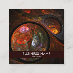 Fluid Connection Abstract Art Professional Square Business Card