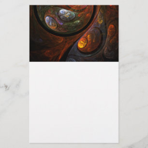 Fluid Connection Abstract Art Stationery