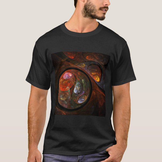 Fluid Connection Abstract Art T-Shirt (Front)
