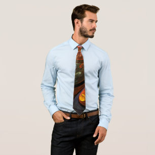 Fluid Connection Abstract Art Tie