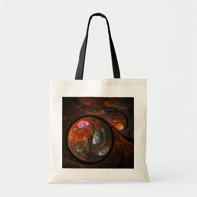 Fluid Connection Abstract Art Tote Bag (Front)