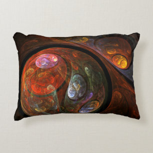 Fluid Connection Modern Cosmic Abstract Art Decorative Cushion
