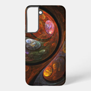 Fluid Connection Modern Cosmic Abstract Art Samsung Galaxy Case