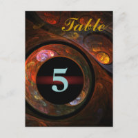 Fluid Connection Table Number Postcard