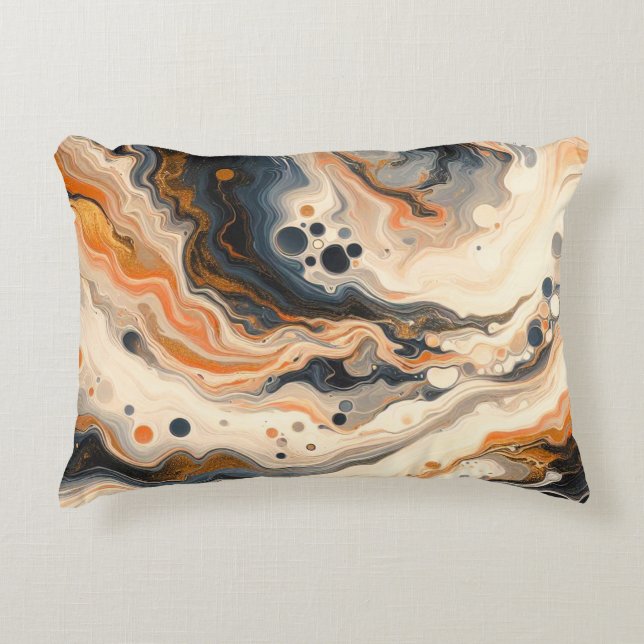Fluid Fusion: Where Warmth Meets Coolness Decorative Cushion (Front)