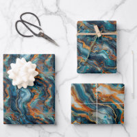 Fluid Geological Formations with Vibrant Blues
