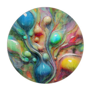 Fluid, Glossy, Bubbles Cutting Board