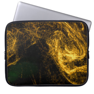 Fluid Gold: Abstract Beauty Laptop Sleeve