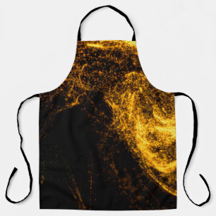 Fluid gold colour particles flowing beautiful with apron