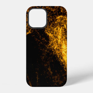 Fluid gold colour particles flowing beautiful with iPhone 12 case