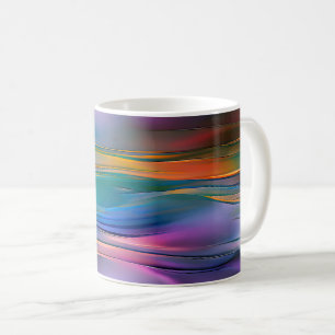 "Fluid Horizons" Contemporary Abstract Art Coffee Mug