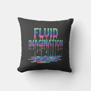 Fluid Imagination Abstract Flowing Shapes Cushion