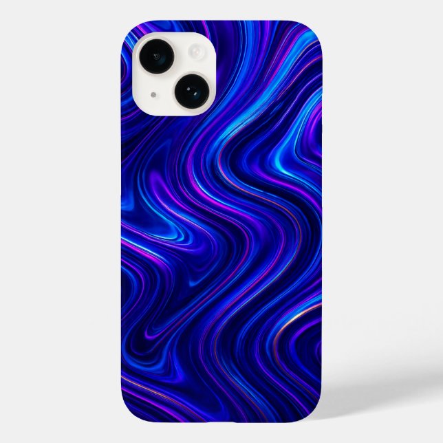 Fluid Marble Cascade iPhone Case - Bold & Vibrant (Back)