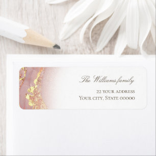 fluid marble return address label