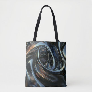 Fluid Metallic Swirl Tote Bag