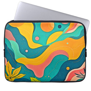 Fluid Organic Shapes Art Laptop Sleeve