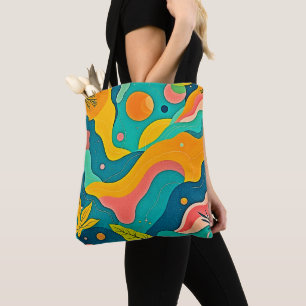 Fluid Organic Shapes Art Tote Bag