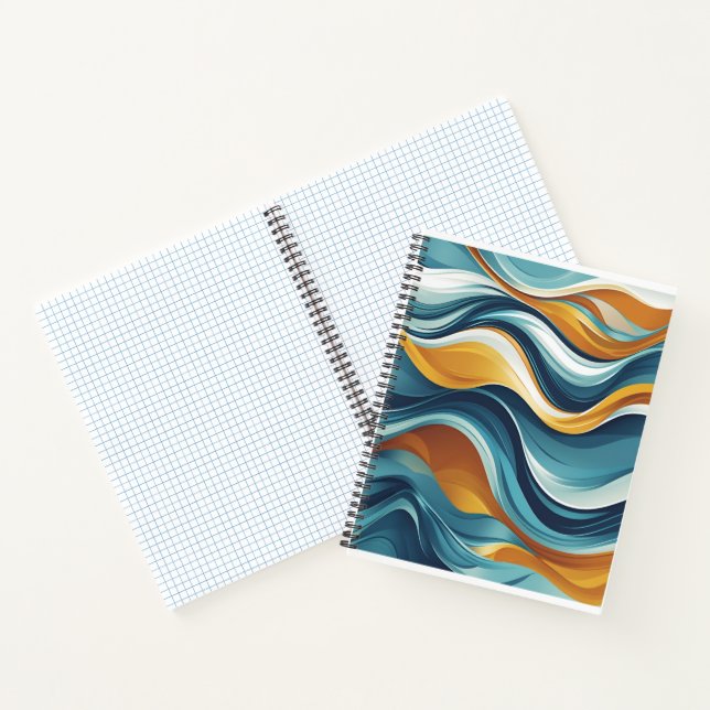 fluid patterns in waves notebook (Inside)