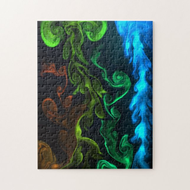 Fluid smoke flame jigsaw puzzle (Vertical)