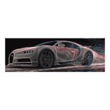 Fluid Velocity | Automobile Art (36" x 12")