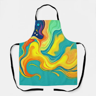 Fluidity of Joy: Abstract Waves Apron