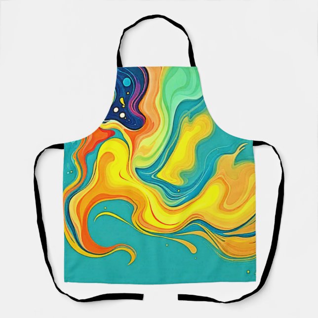 Fluidity of Joy: Abstract Waves Apron (Front)