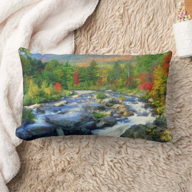 Flume Falls |  Adirondack Mountains Lumbar Cushion (Blanket)