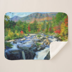 Flume Falls    Adirondack Mountains Sherpa Blanket