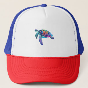 Fluo sea turtle trucker hat