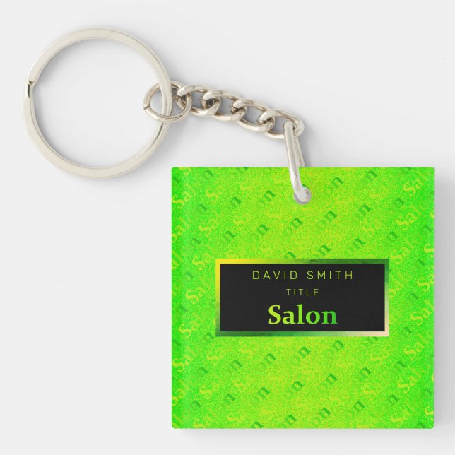 Fluorescent 2in1 Neon Elegant Business Card & Key Ring (Front)