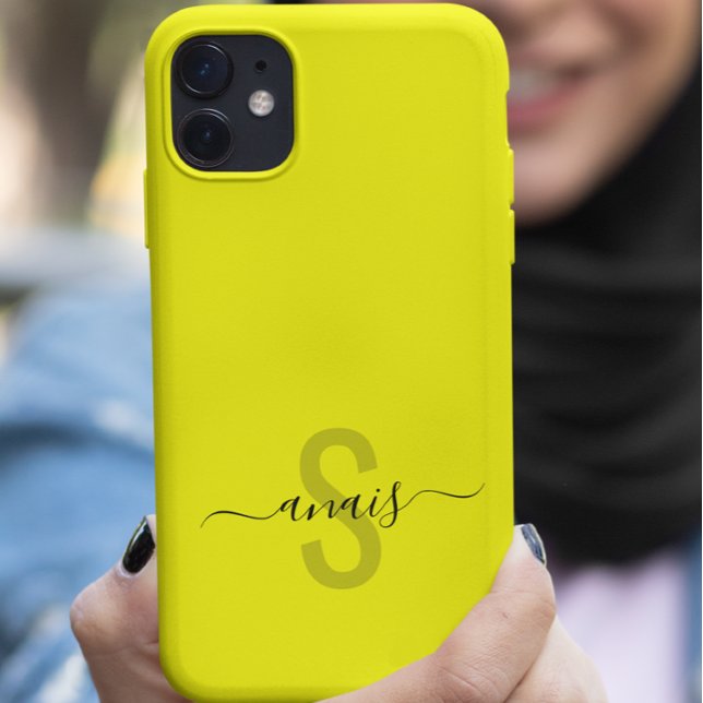 Fluorescent Bright Colour Monogram Name   Case-Mate iPhone Case (Creator Uploaded)