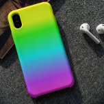 Fluorescent Bright Neon Ombre Rainbow iPhone 14 Case<br><div class="desc">This design may be personalised by choosing the Edit Design option. You may also transfer onto other items. Contact me at colorflowcreations@gmail.com or use the chat option at the top of the page if you wish to have this design on another product or need assistance with this design. See more...</div>