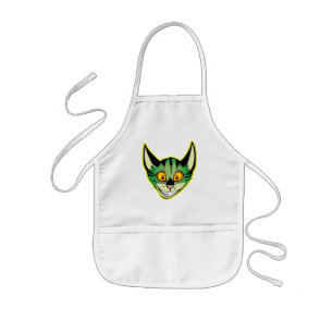 Fluorescent Cartoon Cat Children Apron